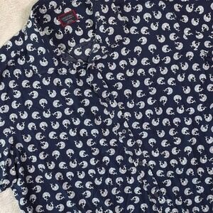 UNTUCKit Men Shirt Sz XXL Navy Pinon Floral Short Sleeve Button Down 41105